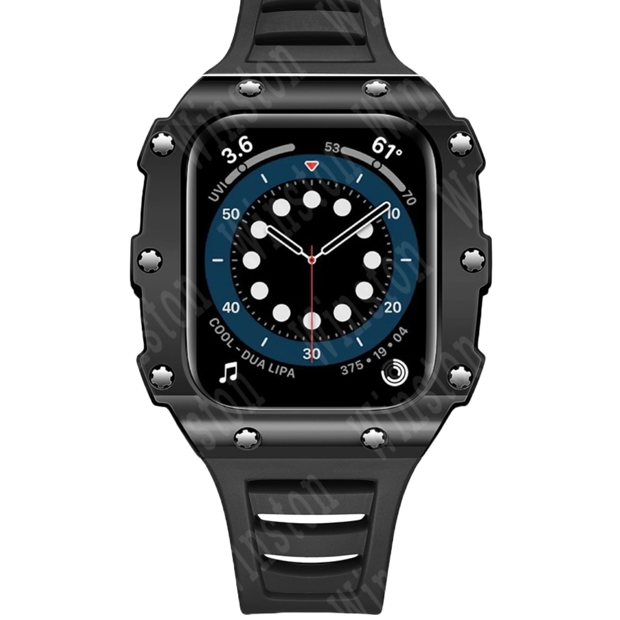 Blue apple top watch case